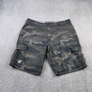 Levis Shorts Mens 38 Green Camo‎ Signature Cargo Baggy Military Tactical